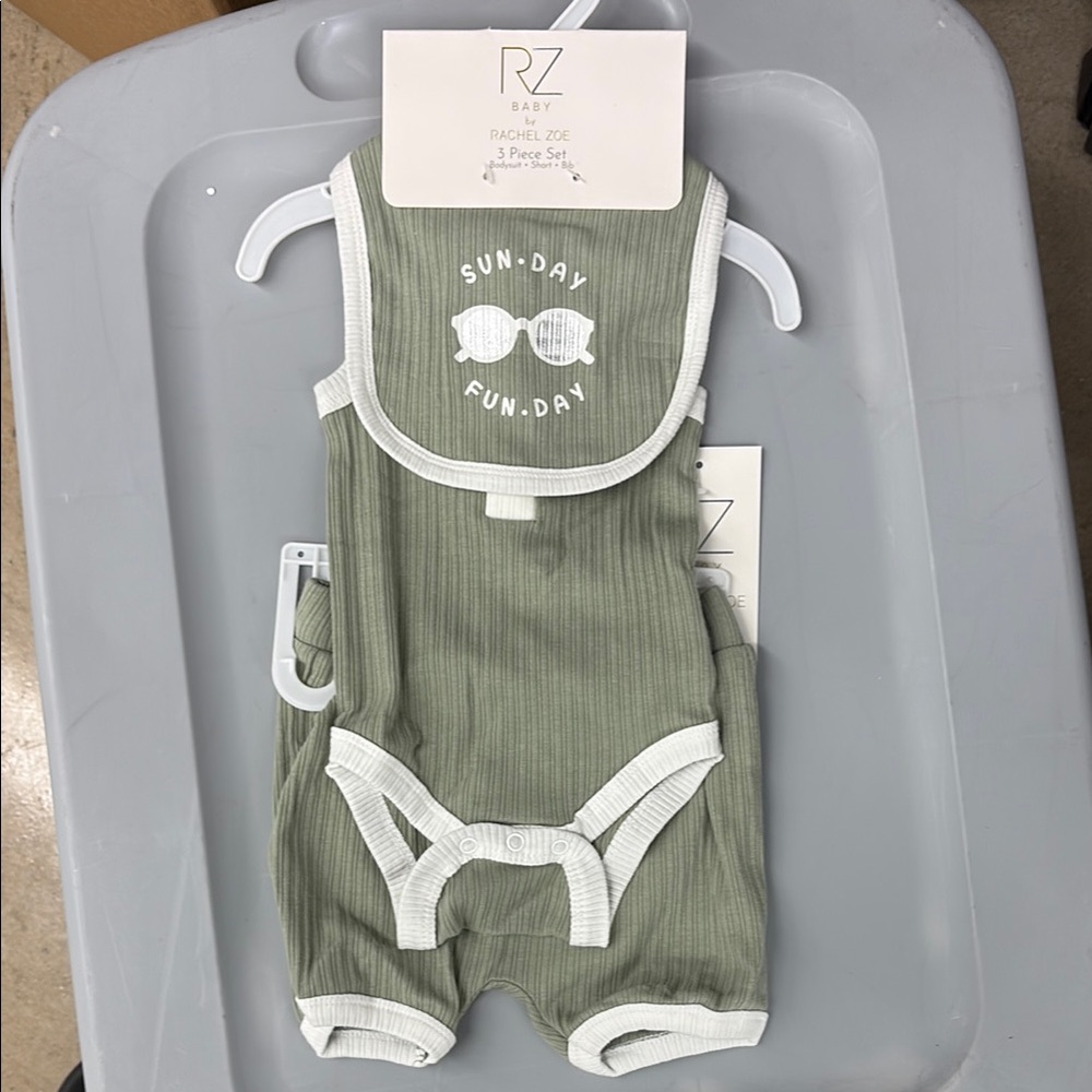 Rachel Zoe Green and White Bibs Accessories